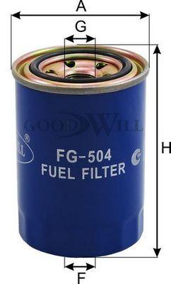 Goodwill FG 504 Фільтр палива FG504: Приваблива ціна - Купити в Україні на EXIST.UA!