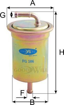 Goodwill FG 506 Фільтр палива FG506: Приваблива ціна - Купити в Україні на EXIST.UA!