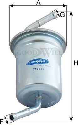 Goodwill FG 511 Фільтр палива FG511: Купити в Україні - Добра ціна на EXIST.UA!