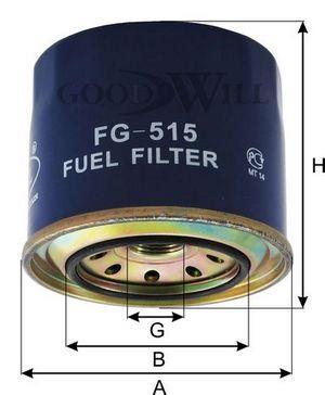 Goodwill FG 515 Фільтр палива FG515: Купити в Україні - Добра ціна на EXIST.UA!