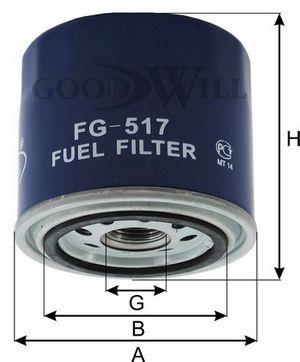 Goodwill FG 517 Фільтр палива FG517: Приваблива ціна - Купити в Україні на EXIST.UA!
