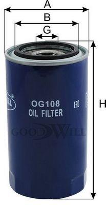 Goodwill OG 108 Фільтр масляний OG108: Приваблива ціна - Купити в Україні на EXIST.UA!