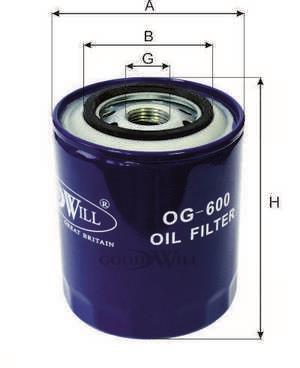 Goodwill OG 600 Фільтр масляний OG600: Купити в Україні - Добра ціна на EXIST.UA!