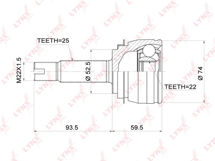 LYNXauto CO-3697 Шарнір рівних кутових швидкостей (ШРКШ) CO3697: Купити в Україні - Добра ціна на EXIST.UA!