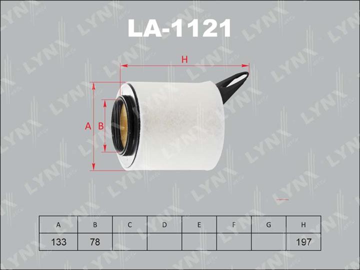 LYNXauto LA-1121 Повітряний фільтр LA1121: Купити в Україні - Добра ціна на EXIST.UA!