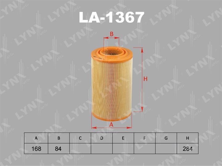 LYNXauto LA-1367 Повітряний фільтр LA1367: Купити в Україні - Добра ціна на EXIST.UA!