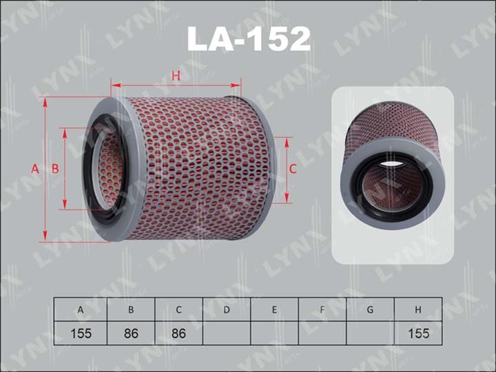 LYNXauto LA-152 Повітряний фільтр LA152: Купити в Україні - Добра ціна на EXIST.UA!