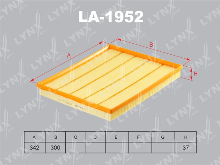 LYNXauto LA-1952 Повітряний фільтр LA1952: Купити в Україні - Добра ціна на EXIST.UA!