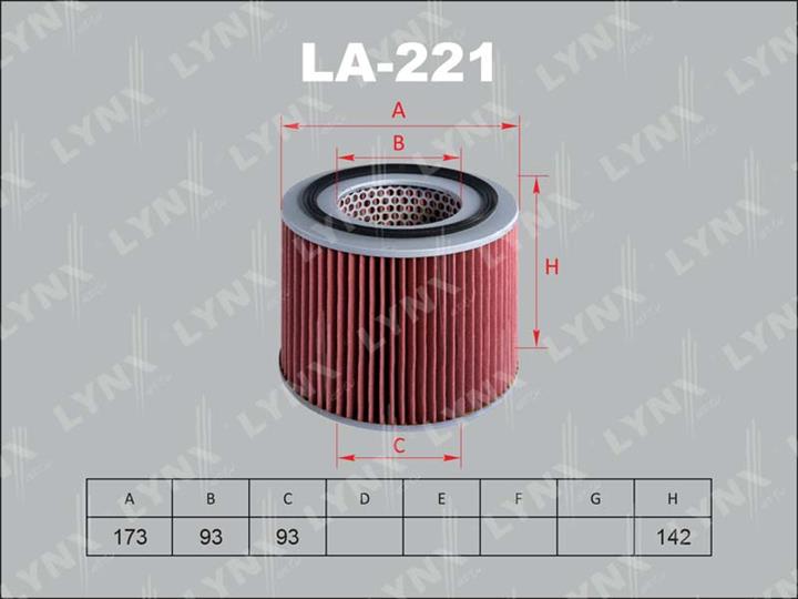 LYNXauto LA-221 Повітряний фільтр LA221: Купити в Україні - Добра ціна на EXIST.UA!