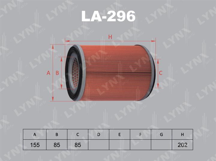 LYNXauto LA-296 Повітряний фільтр LA296: Купити в Україні - Добра ціна на EXIST.UA!