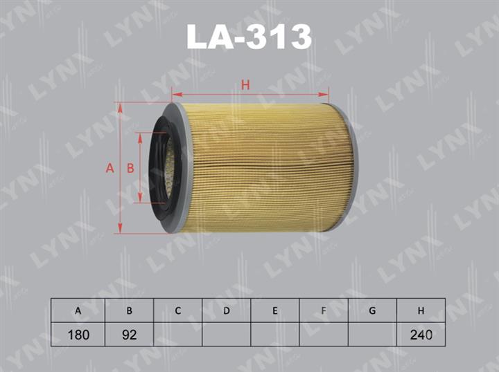 LYNXauto LA-313 Повітряний фільтр LA313: Купити в Україні - Добра ціна на EXIST.UA!