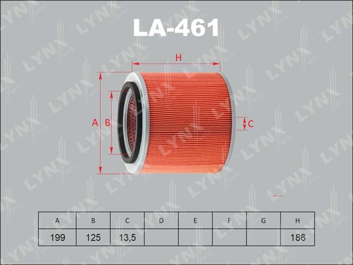 LYNXauto LA-461 Повітряний фільтр LA461: Купити в Україні - Добра ціна на EXIST.UA!