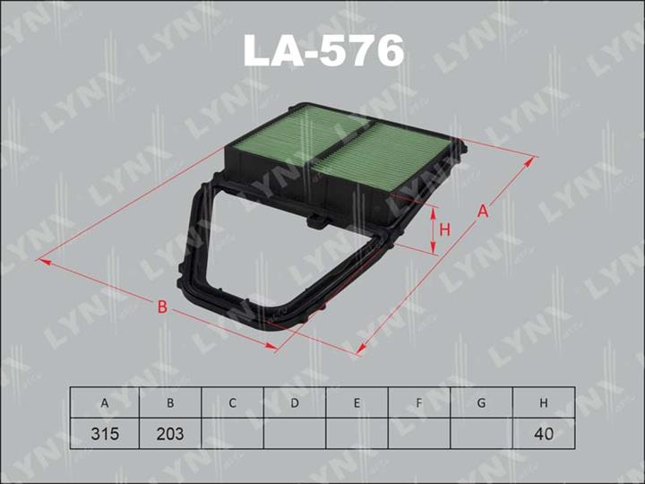 LYNXauto LA-576 Повітряний фільтр LA576: Купити в Україні - Добра ціна на EXIST.UA!