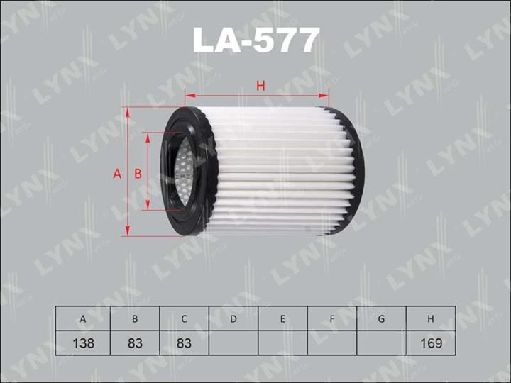 LYNXauto LA-577 Повітряний фільтр LA577: Купити в Україні - Добра ціна на EXIST.UA!