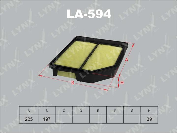 LYNXauto LA-594 Повітряний фільтр LA594: Купити в Україні - Добра ціна на EXIST.UA!