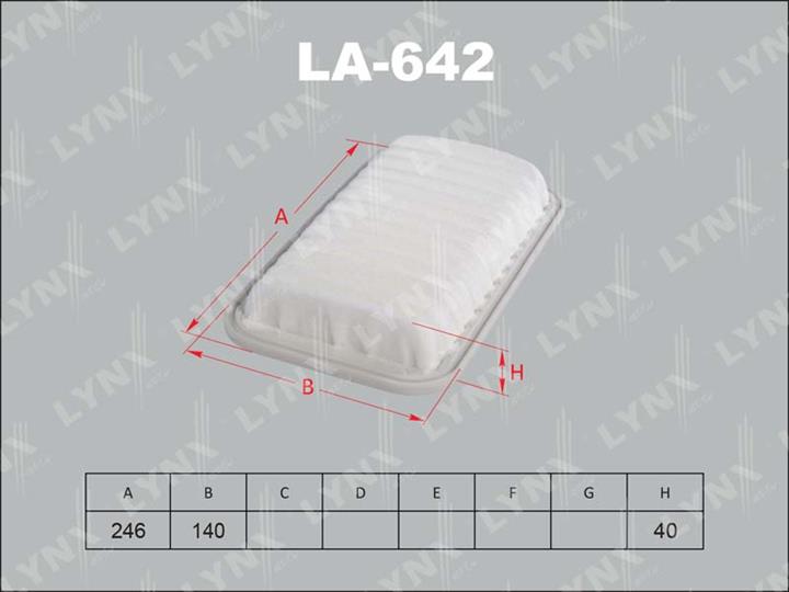 LYNXauto LA-642 Повітряний фільтр LA642: Купити в Україні - Добра ціна на EXIST.UA!