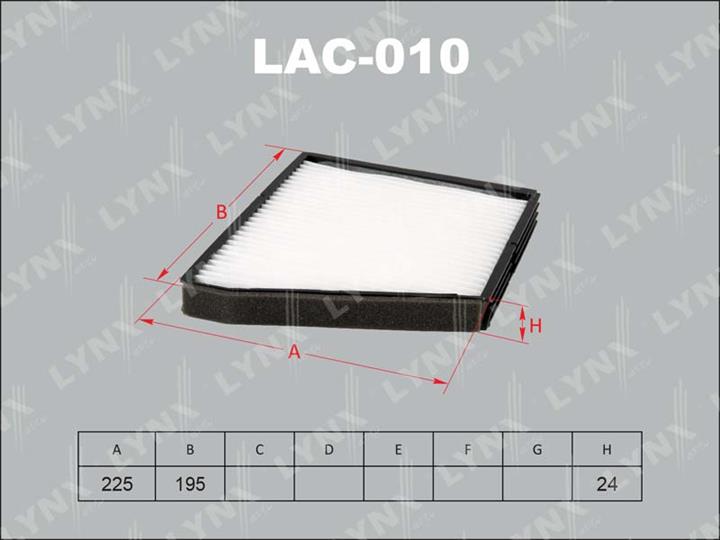 LYNXauto LAC-010 Фільтр салону LAC010: Купити в Україні - Добра ціна на EXIST.UA!