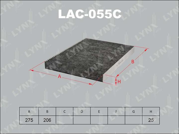 LYNXauto LAC-055C Фільтр салону з активованим вугіллям LAC055C: Купити в Україні - Добра ціна на EXIST.UA!