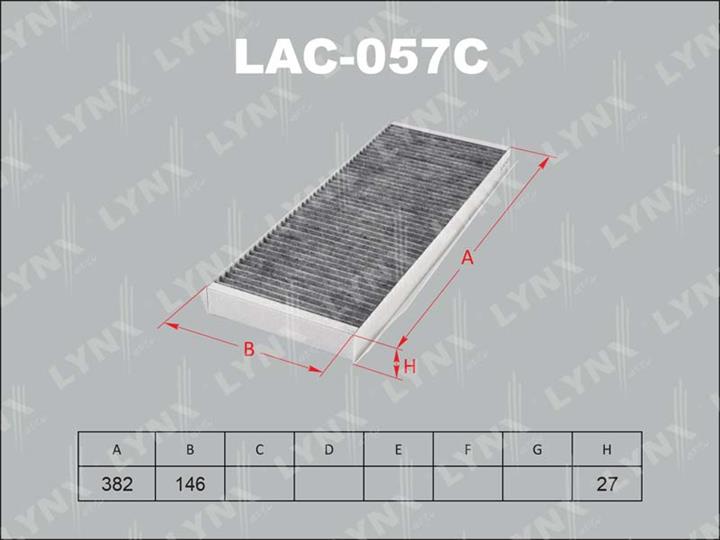 LYNXauto LAC-057C Фільтр салону з активованим вугіллям LAC057C: Купити в Україні - Добра ціна на EXIST.UA!