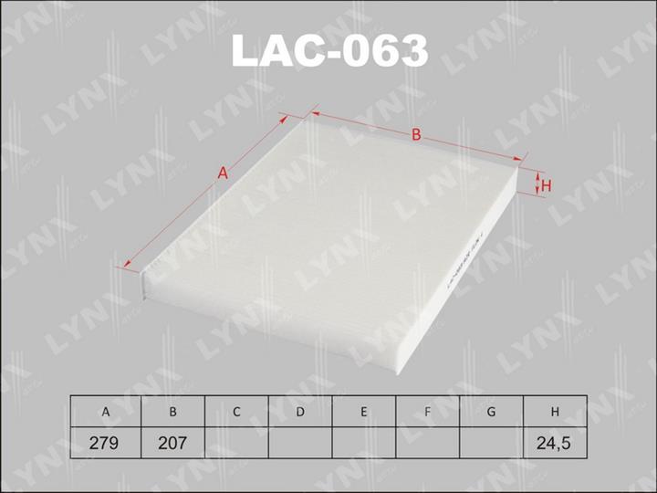 LYNXauto LAC-063 Фільтр салону LAC063: Купити в Україні - Добра ціна на EXIST.UA!