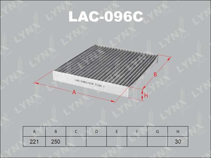 LYNXauto LAC-096C Фільтр салону з активованим вугіллям LAC096C: Купити в Україні - Добра ціна на EXIST.UA!