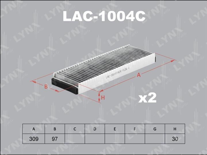 LYNXauto LAC-1004C Фільтр салону з активованим вугіллям LAC1004C: Купити в Україні - Добра ціна на EXIST.UA!