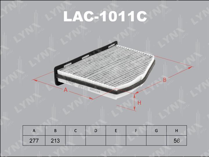 LYNXauto LAC-1011C Фільтр салону з активованим вугіллям LAC1011C: Приваблива ціна - Купити в Україні на EXIST.UA!