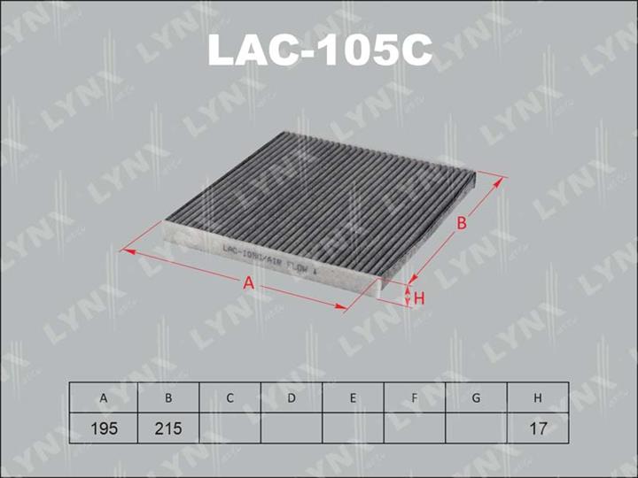 LYNXauto LAC-105C Фільтр салону з активованим вугіллям LAC105C: Купити в Україні - Добра ціна на EXIST.UA!