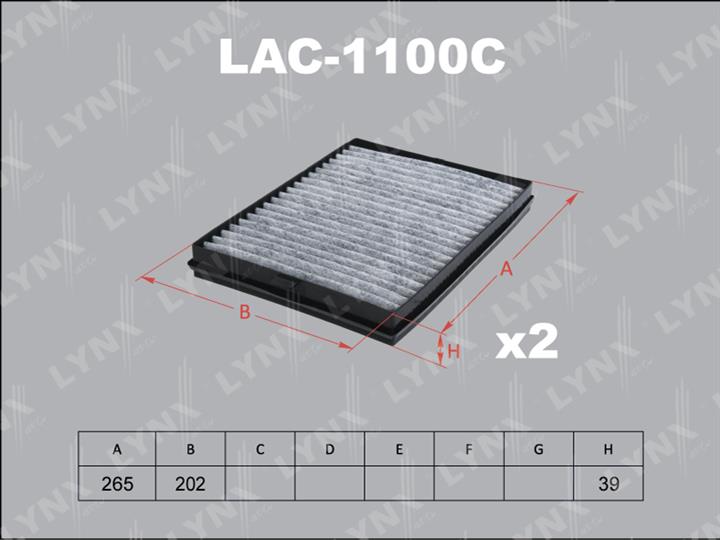LYNXauto LAC-1100C Фільтр салону з активованим вугіллям LAC1100C: Купити в Україні - Добра ціна на EXIST.UA!