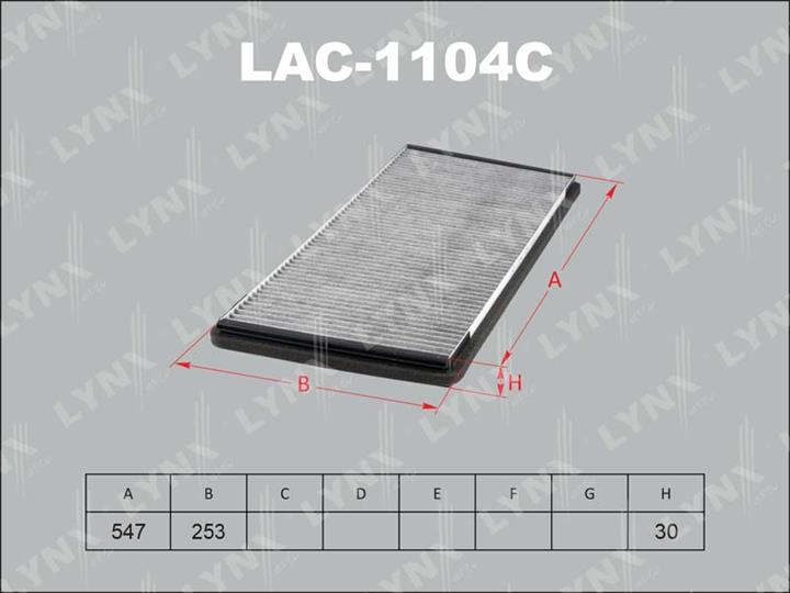 LYNXauto LAC-1104C Фільтр салону з активованим вугіллям LAC1104C: Приваблива ціна - Купити в Україні на EXIST.UA!