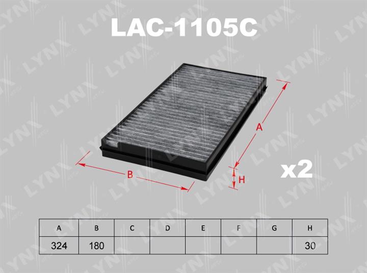 LYNXauto LAC-1105C Фільтр салону з активованим вугіллям LAC1105C: Купити в Україні - Добра ціна на EXIST.UA!