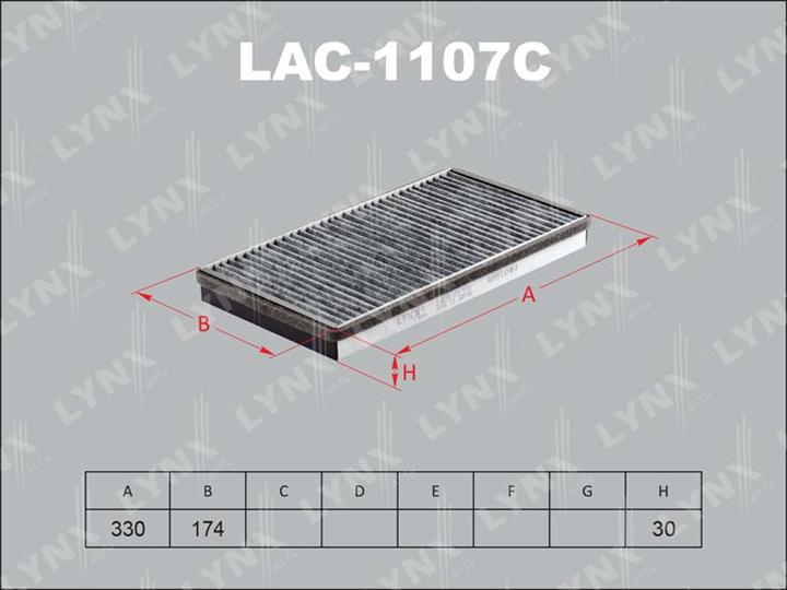 LYNXauto LAC-1107C Фільтр салону з активованим вугіллям LAC1107C: Купити в Україні - Добра ціна на EXIST.UA!