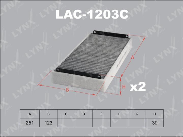 LYNXauto LAC-1203C Фільтр салону з активованим вугіллям LAC1203C: Купити в Україні - Добра ціна на EXIST.UA!