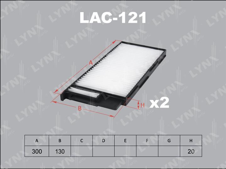 LYNXauto LAC-121 Фільтр салону LAC121: Купити в Україні - Добра ціна на EXIST.UA!