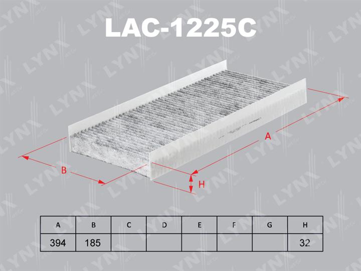LYNXauto LAC-1225C Фільтр салону з активованим вугіллям LAC1225C: Купити в Україні - Добра ціна на EXIST.UA!