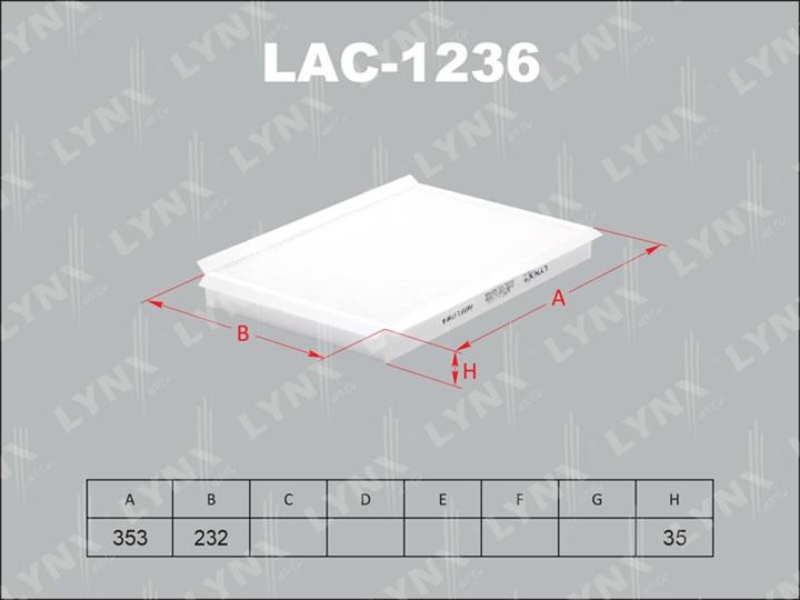 LYNXauto LAC-1236 Фільтр салону LAC1236: Купити в Україні - Добра ціна на EXIST.UA!