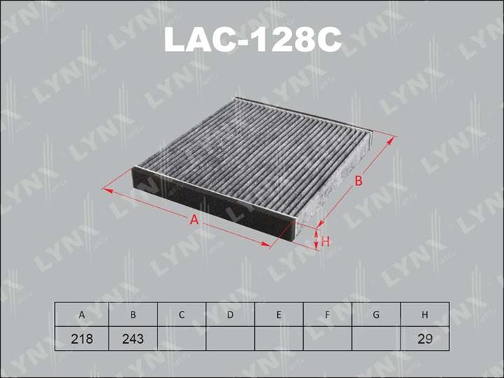 LYNXauto LAC-128C Фільтр салону з активованим вугіллям LAC128C: Приваблива ціна - Купити в Україні на EXIST.UA!