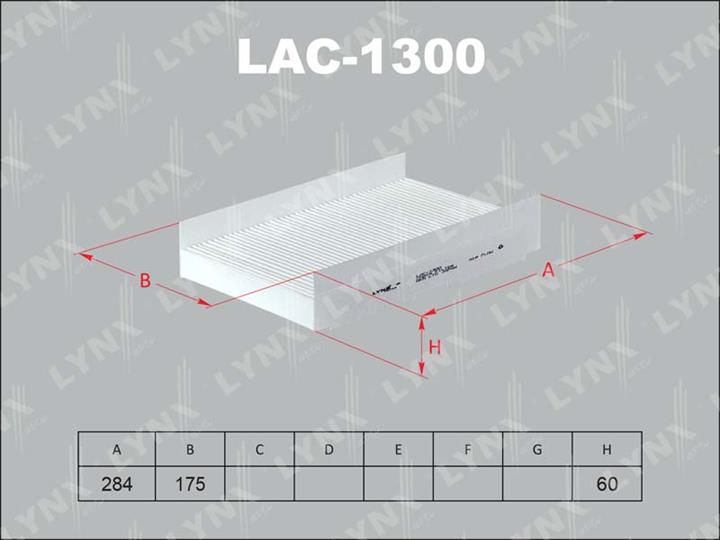 LYNXauto LAC-1300 Фільтр салону LAC1300: Купити в Україні - Добра ціна на EXIST.UA!