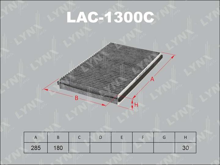 LYNXauto LAC-1300C Фільтр салону з активованим вугіллям LAC1300C: Купити в Україні - Добра ціна на EXIST.UA!