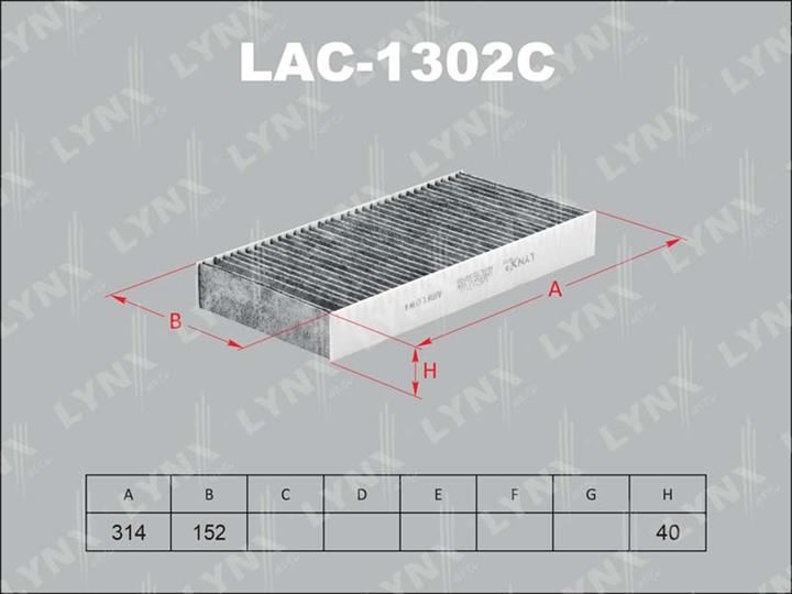 LYNXauto LAC-1302C Фільтр салону з активованим вугіллям LAC1302C: Приваблива ціна - Купити в Україні на EXIST.UA!