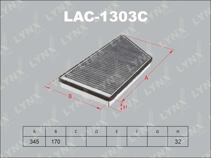 LYNXauto LAC-1303C Фільтр салону з активованим вугіллям LAC1303C: Купити в Україні - Добра ціна на EXIST.UA!