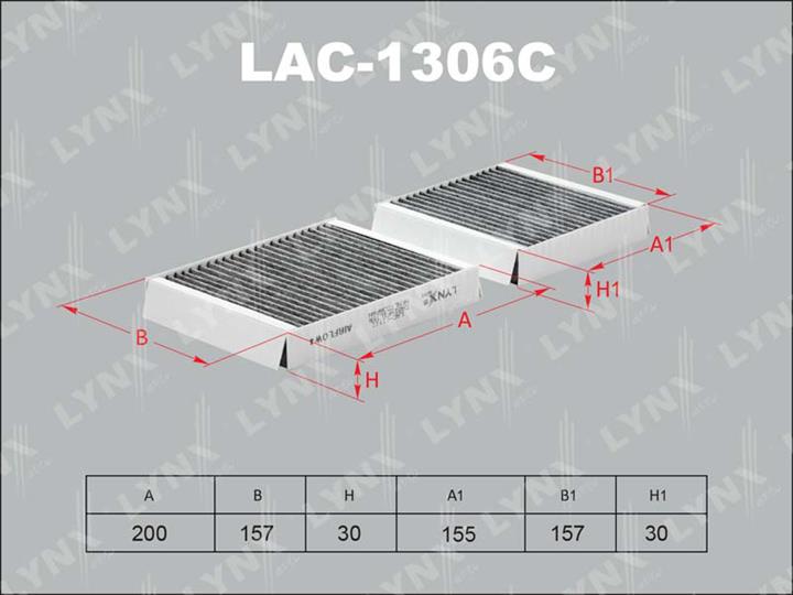 LYNXauto LAC-1306C Фільтр салону з активованим вугіллям LAC1306C: Купити в Україні - Добра ціна на EXIST.UA!