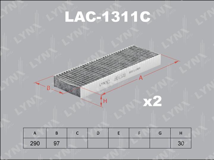LYNXauto LAC-1311C Фільтр салону з активованим вугіллям LAC1311C: Купити в Україні - Добра ціна на EXIST.UA!
