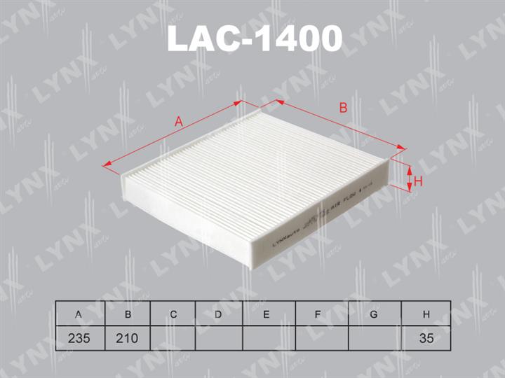 LYNXauto LAC-1400 Фільтр салону LAC1400: Купити в Україні - Добра ціна на EXIST.UA!