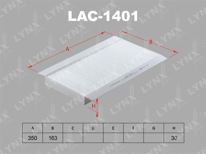 LYNXauto LAC-1401 Фільтр салону LAC1401: Купити в Україні - Добра ціна на EXIST.UA!