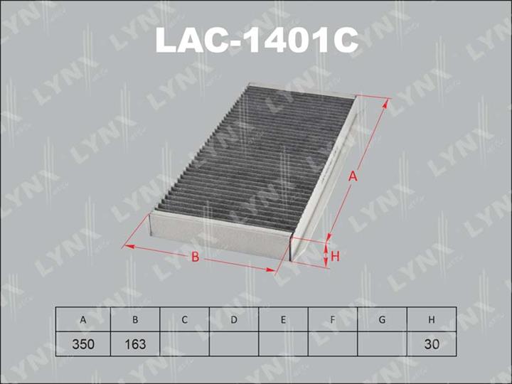 LYNXauto LAC-1401C Фільтр салону з активованим вугіллям LAC1401C: Купити в Україні - Добра ціна на EXIST.UA!