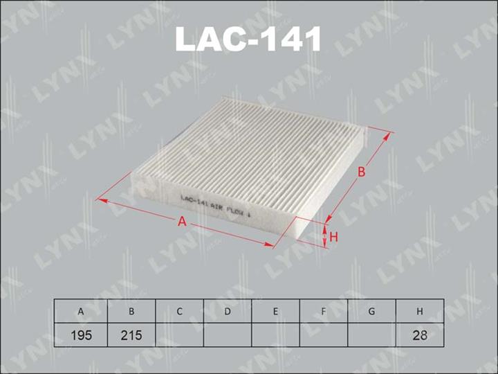 LYNXauto LAC-141 Фільтр салону LAC141: Купити в Україні - Добра ціна на EXIST.UA!