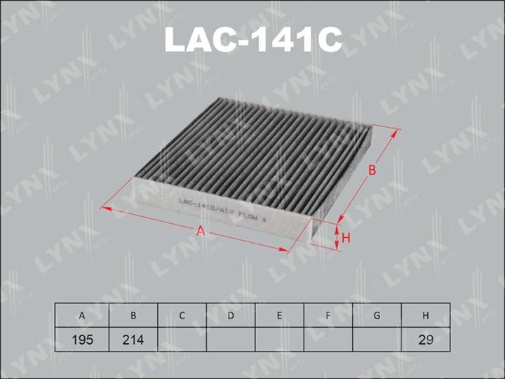 LYNXauto LAC-141C Фільтр салону з активованим вугіллям LAC141C: Купити в Україні - Добра ціна на EXIST.UA!