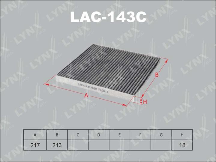 LYNXauto LAC-143C Фільтр салону з активованим вугіллям LAC143C: Купити в Україні - Добра ціна на EXIST.UA!