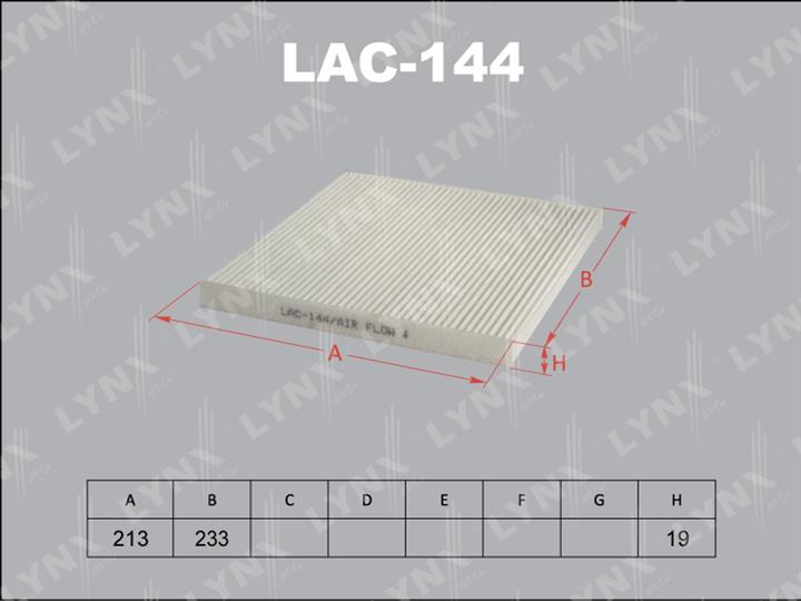 LYNXauto LAC-144 Фільтр салону LAC144: Купити в Україні - Добра ціна на EXIST.UA!
